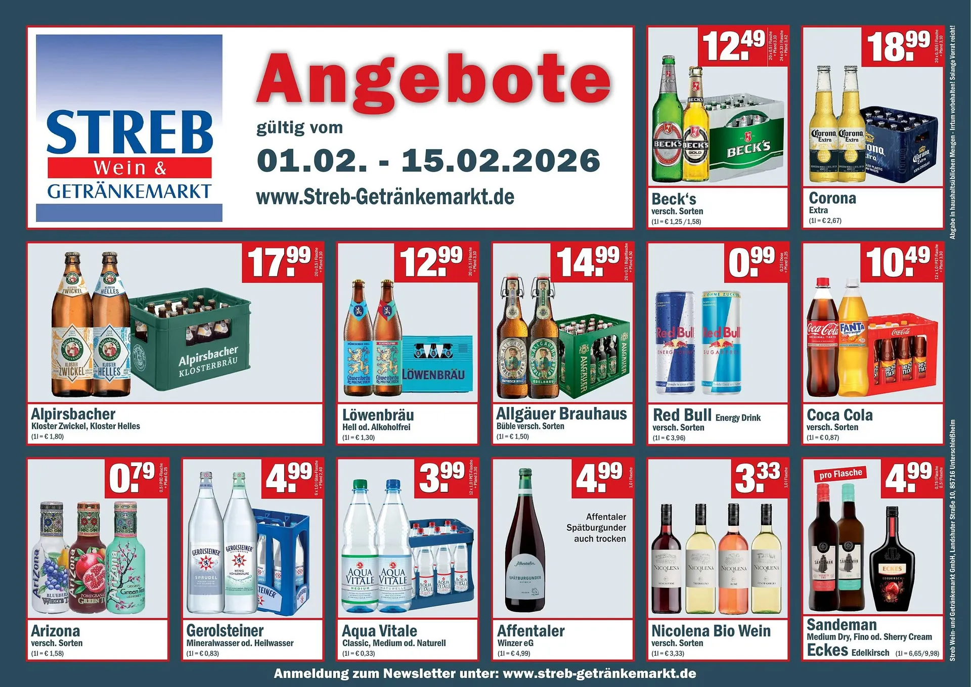 Streb Getränkemarkt Prospekt - 1