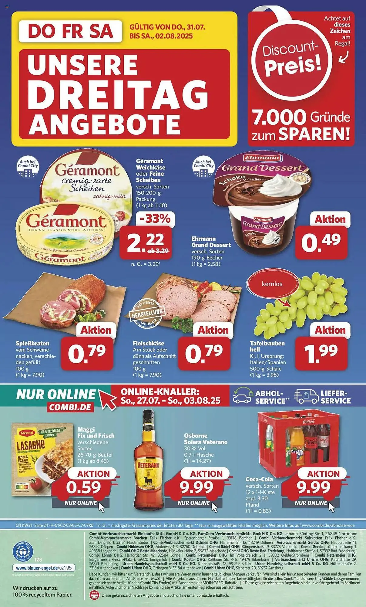 Combi Prospekt von 28. Juli bis 2. August 2025 - Prospekt seite 32