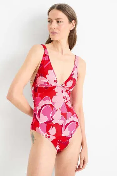 Shaping swimsuit - padded - LYCRA® XTRA LIFE™ - floral