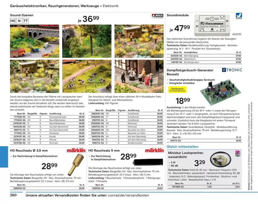 Modellbahn Katalog von 29. Oktober bis 31. Dezember 2025 - Prospekt seite 262