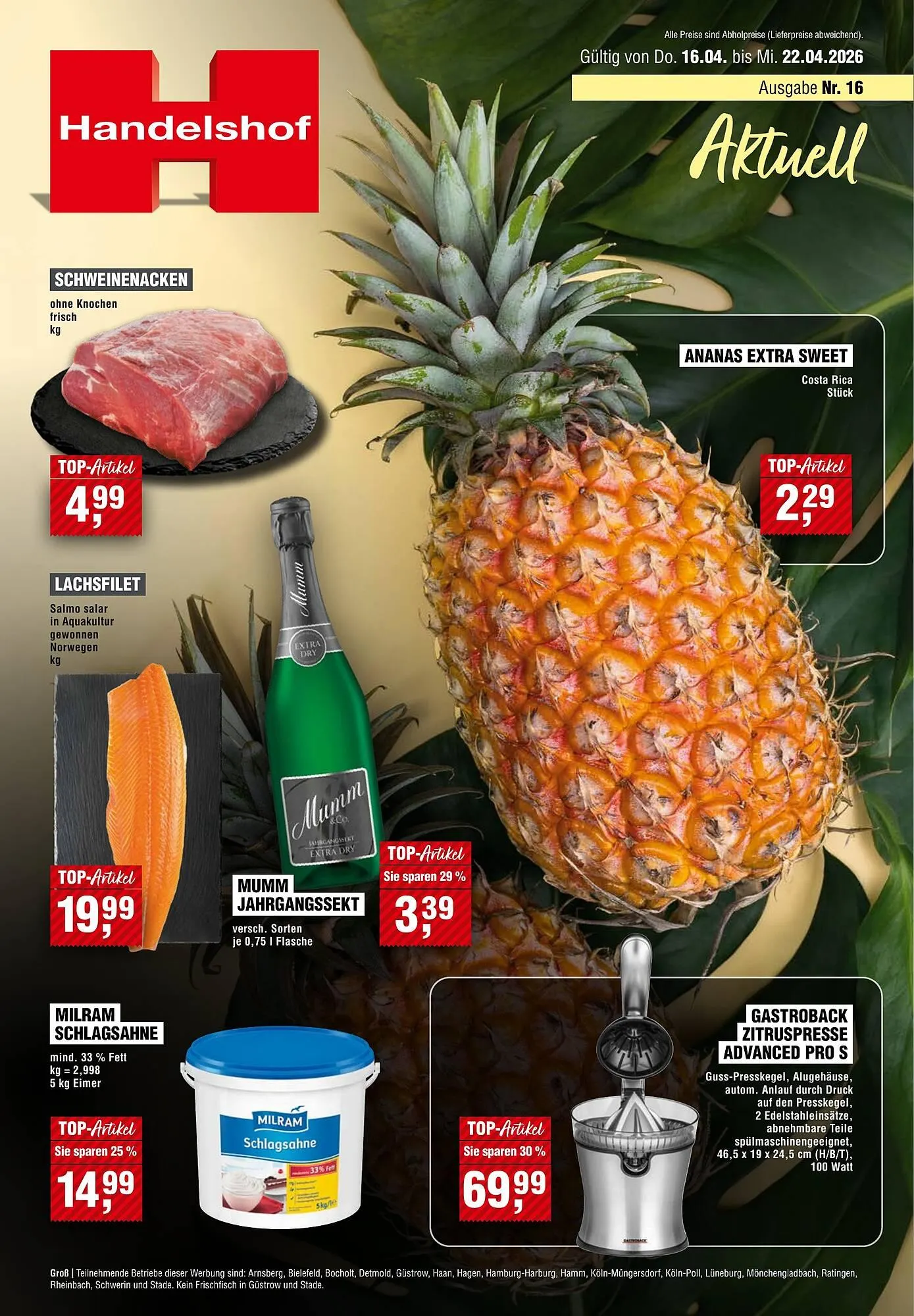 Handelshof Prospekt von 16. April bis 22. April 2026 - Prospekt seite 1