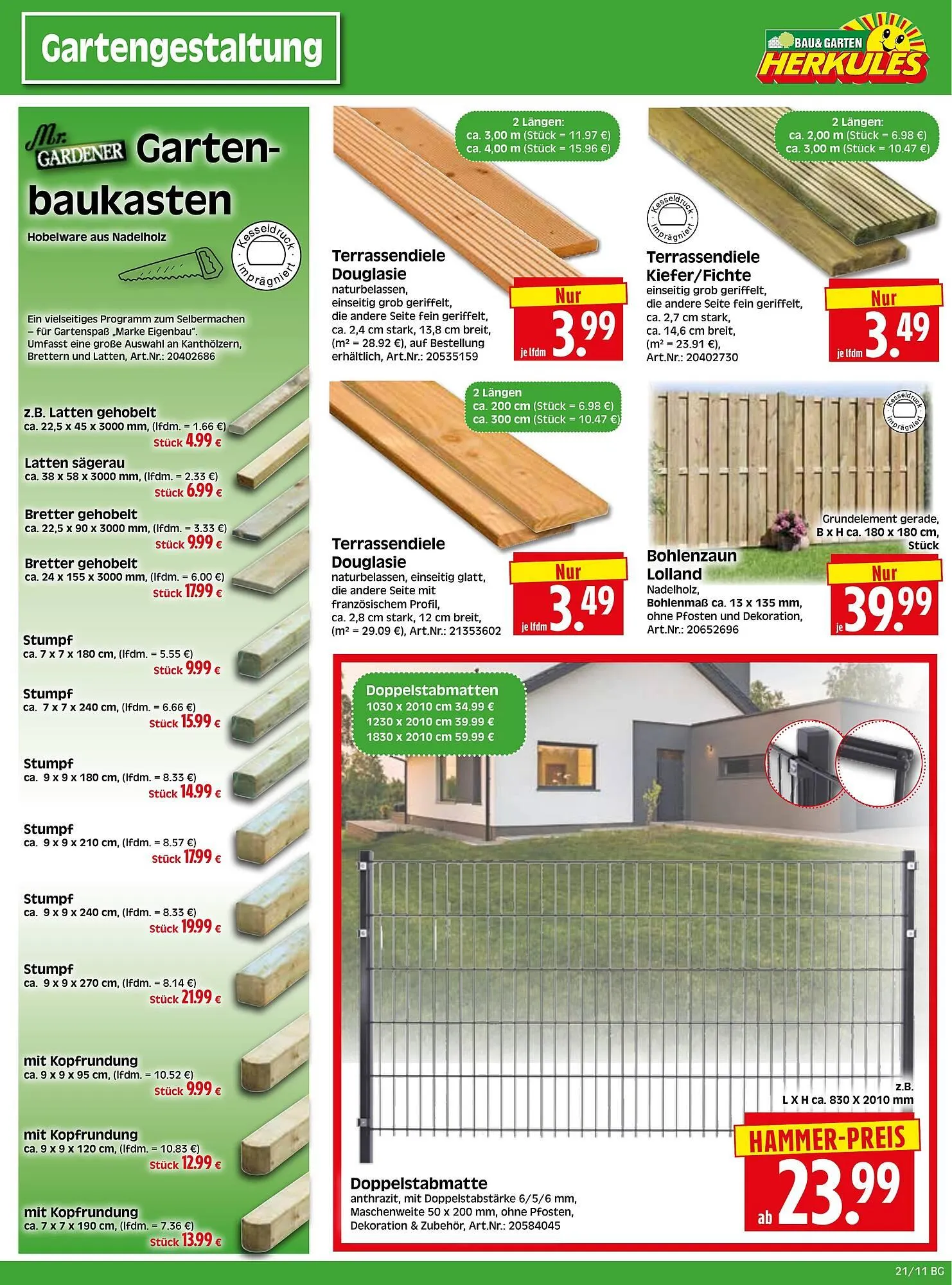 Herkules Baumarkt Prospekt von 19. Mai bis 24. Mai 2025 - Prospekt seite 11