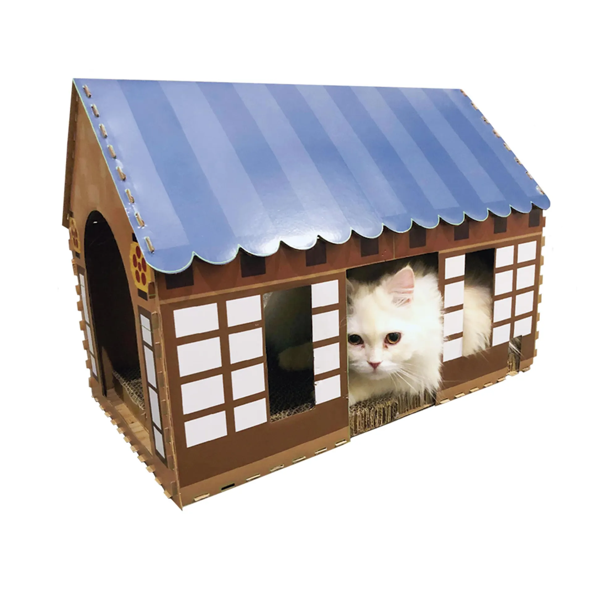 Katzenhaus aus Pappe 50 x 32 x 37,5 cm