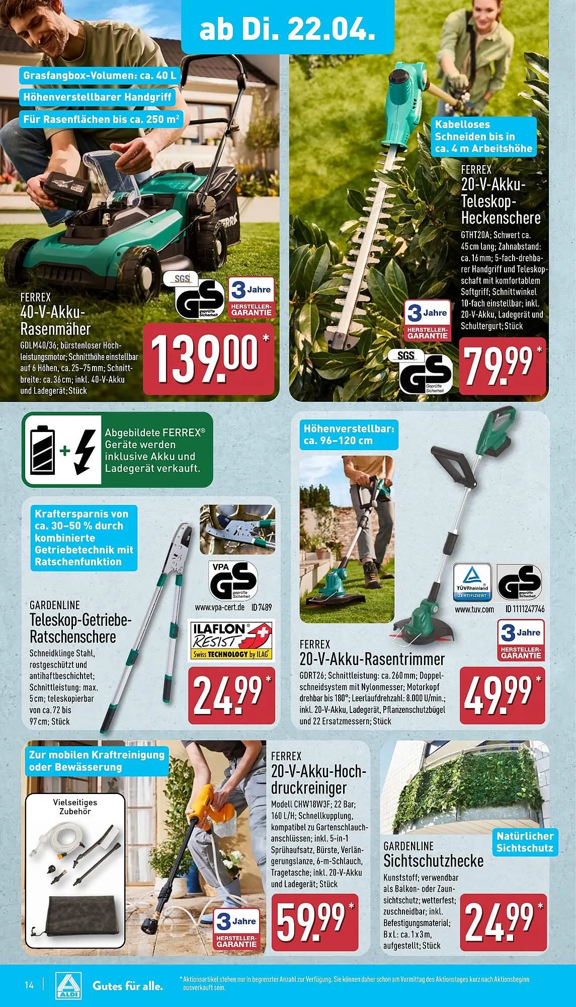 Aldi Nord Prospekt von 22. April bis 26. April 2025 - Prospekt seite 14