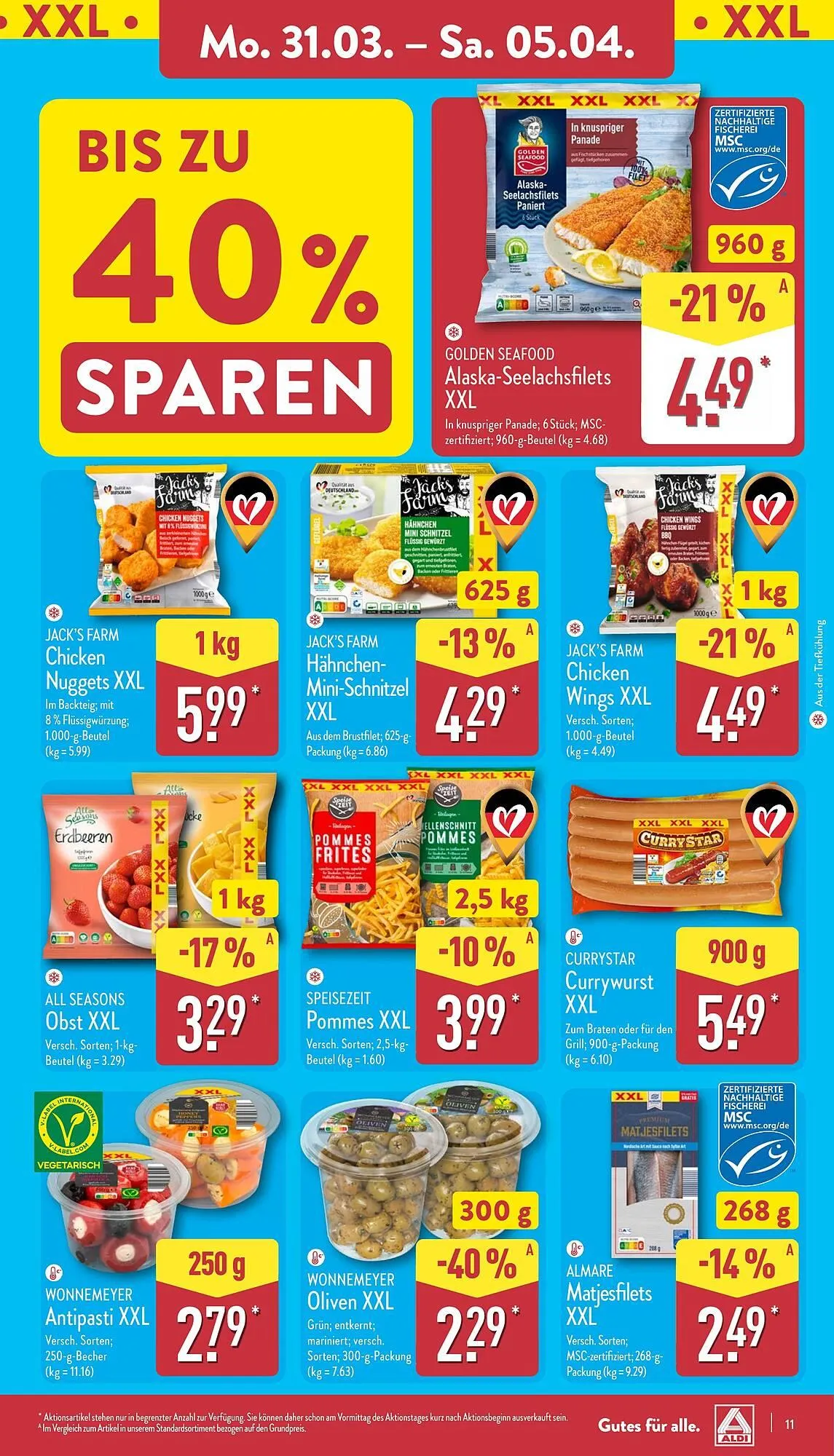 Aldi Nord Prospekt von 31. März bis 5. April 2025 - Prospekt seite 11