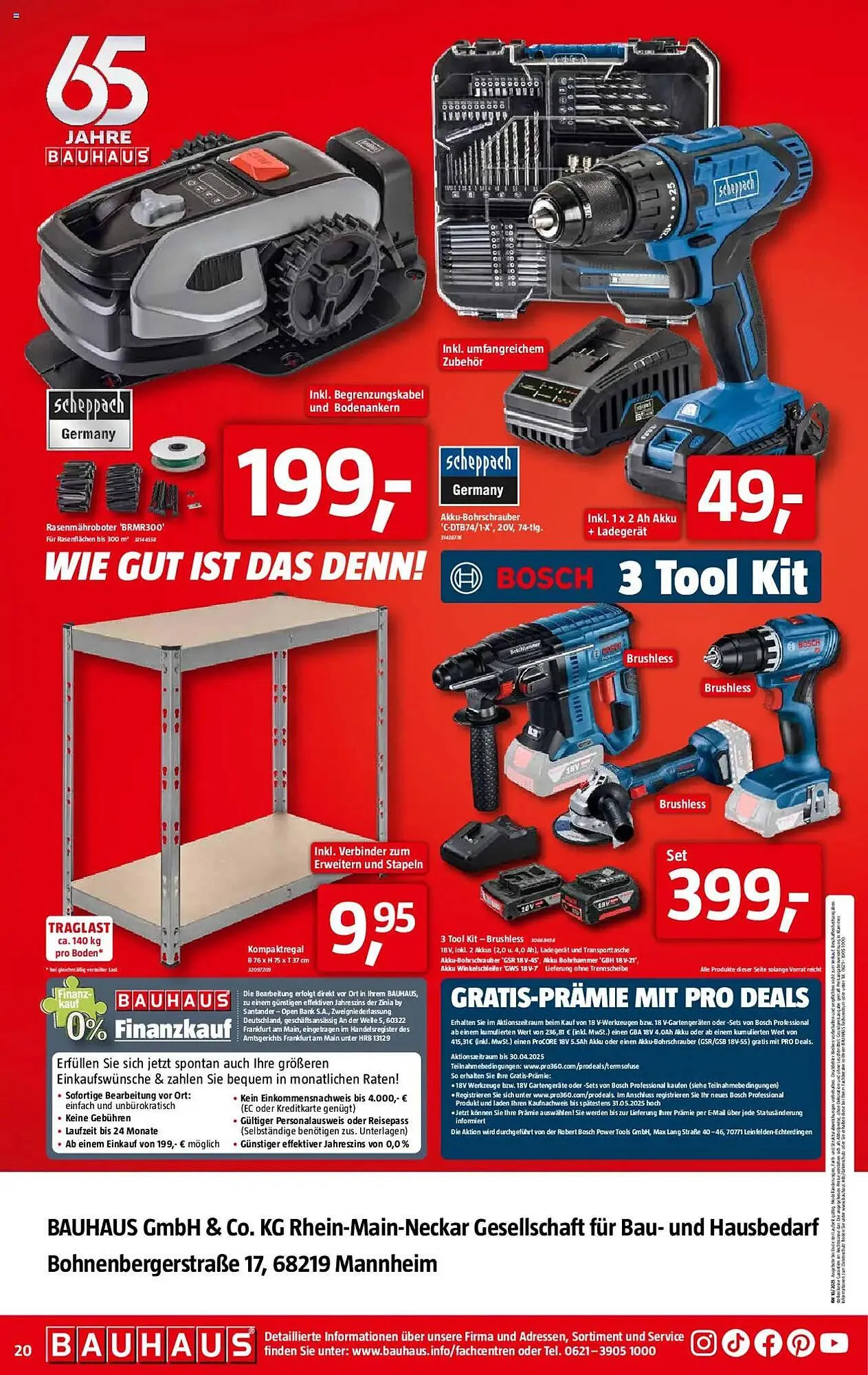 Bauhaus Prospekt von 1. März bis 29. März 2025 - Prospekt seite 20