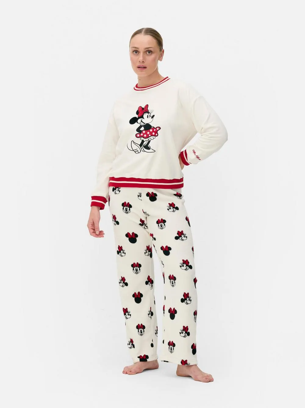 Kuscheliges „Disney Minnie Maus“ Schlafanzugoberteil mit Rundhalsausschnitt