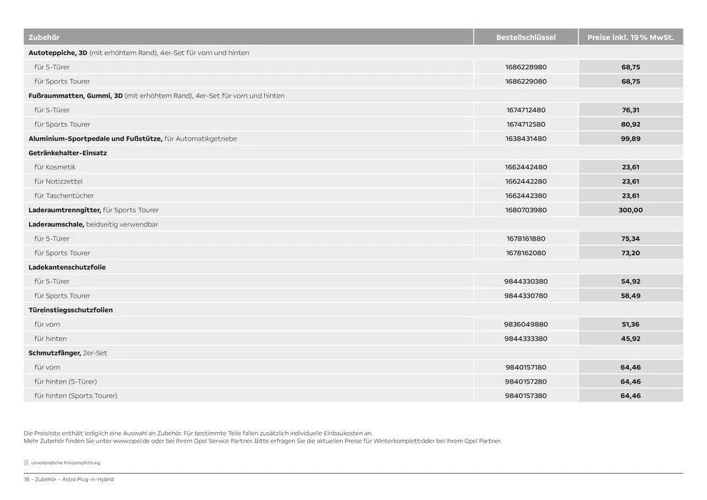 Opel Astra 5-Türer Plug-in-Hybrid von 6. April bis 6. April 2025 - Prospekt seite 18