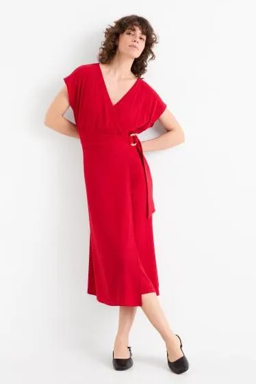 Wrap dress - textured