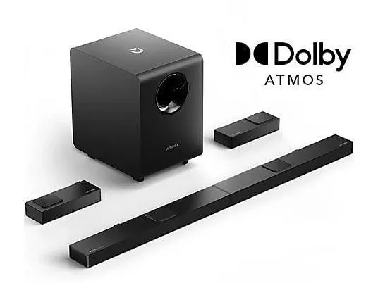 ULTIMEA Nova S90 - 2025 Neueste 740W 7.1.4 Soundbar mit Dolby Atmos und 8″ Kabelloser Subwoofer, Soundbar, Schwarz