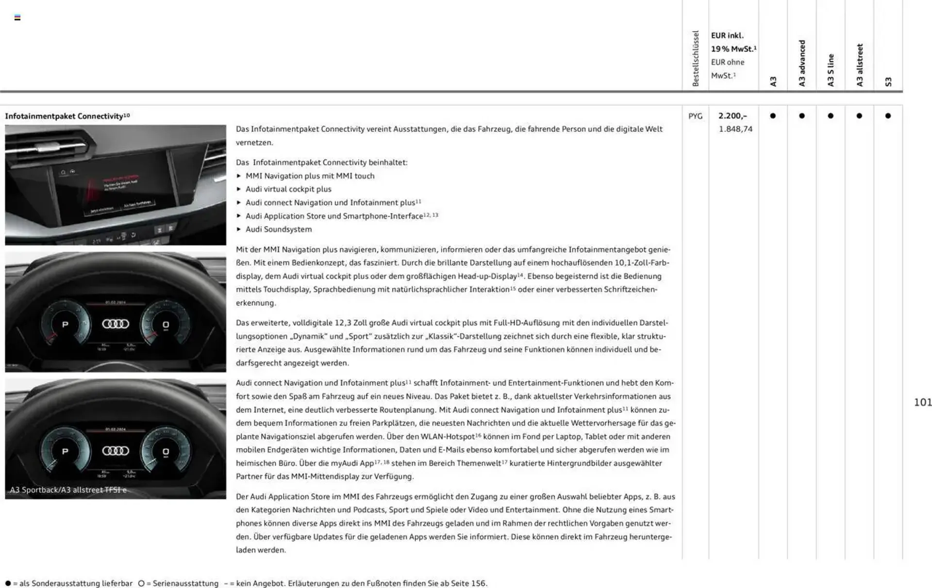 Audi Prospekt von 29. Januar bis 9. Januar 2026 - Prospekt seite 100