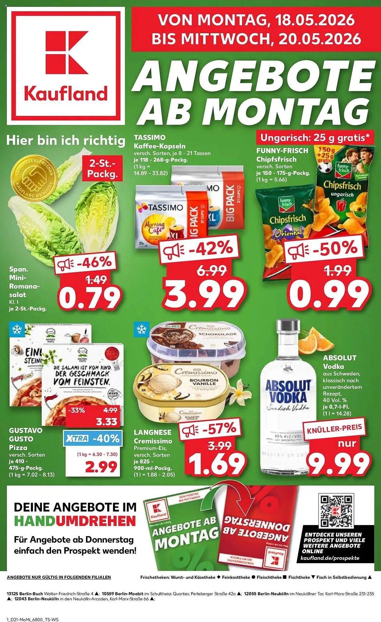 Kaufland Prospekt von 18. Mai bis 20. Mai 2026 - Prospekt seite 1