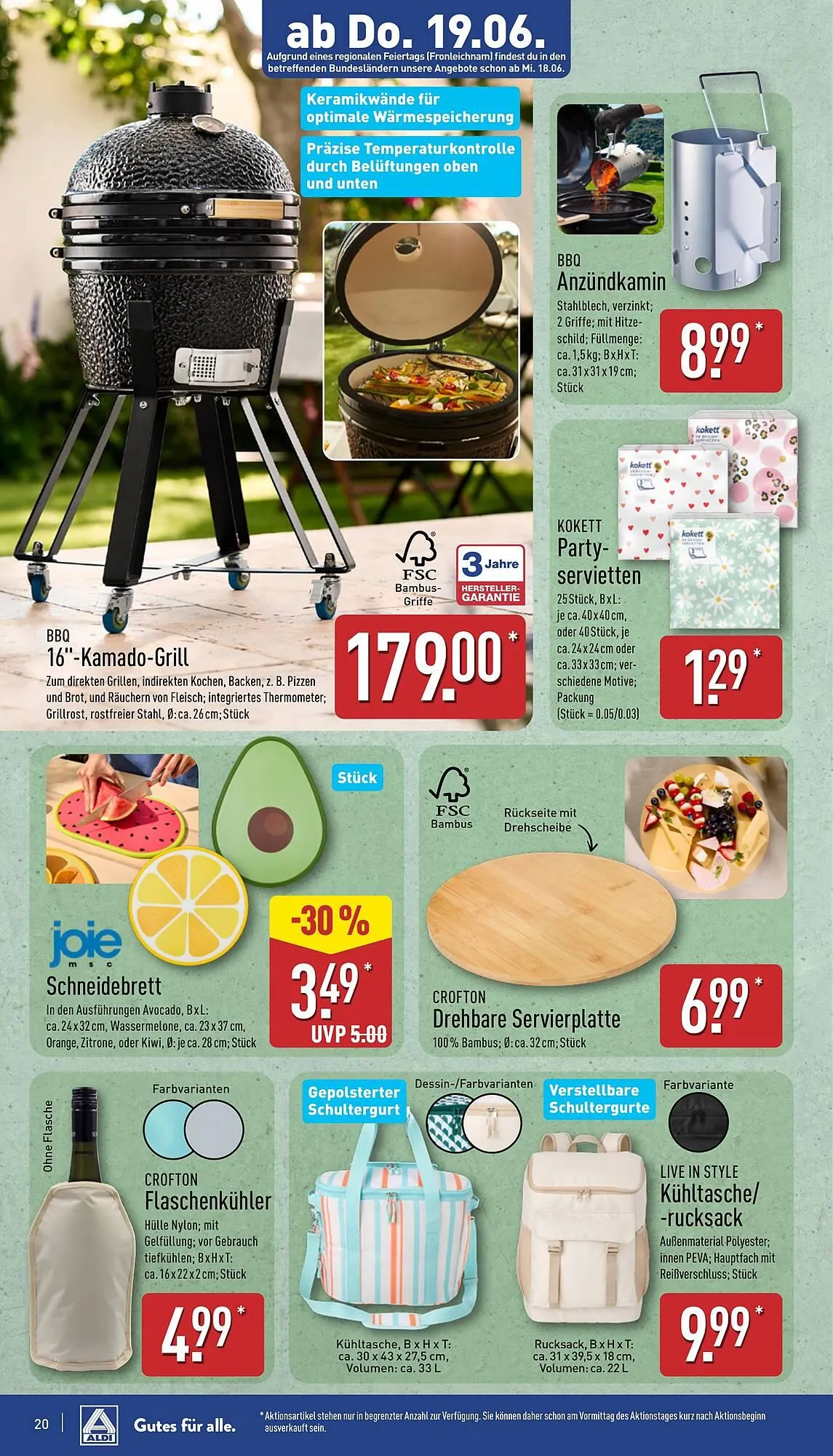 Aldi Nord Prospekt von 16. Juni bis 21. Juni 2025 - Prospekt seite 20