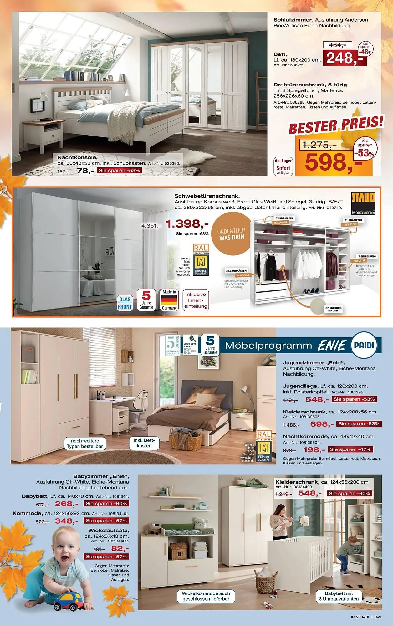 Möbel Inhofer Prospekt von 22. Oktober bis 9. November 2025 - Prospekt seite 9