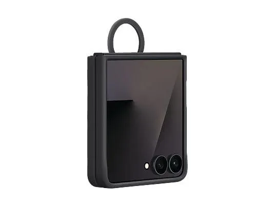 SAMSUNG Silicone Ring Case, Backcover, Samsung, Galaxy Z Flip7, Schwarz