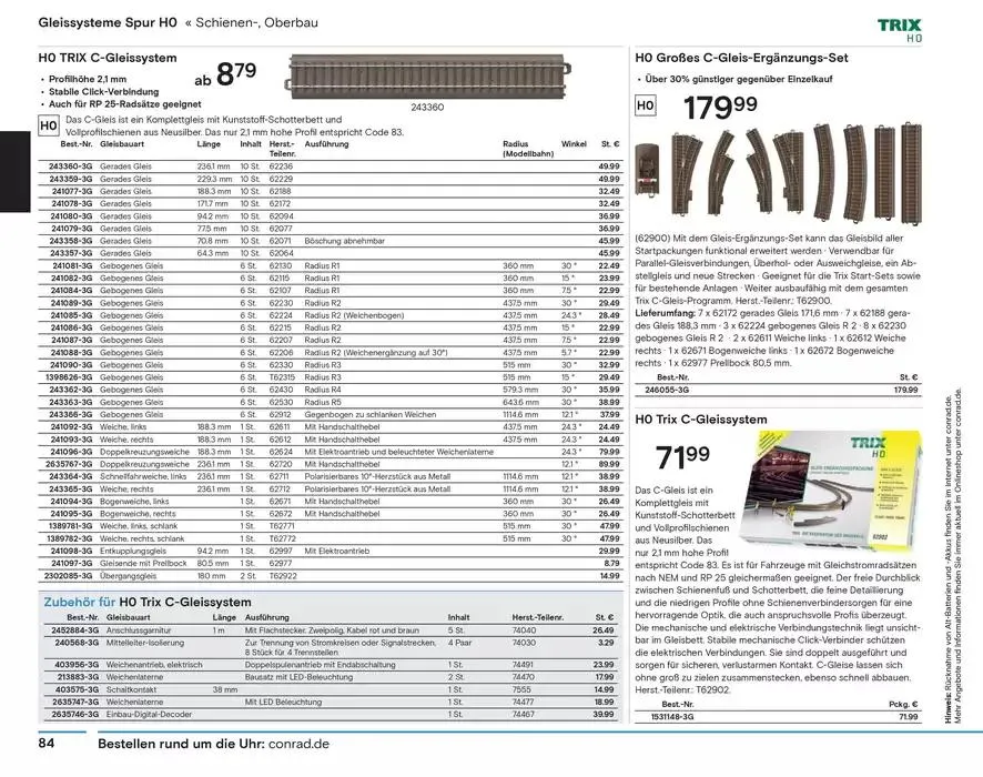 Modellbahn Katalog von 29. Oktober bis 31. Dezember 2025 - Prospekt seite 86