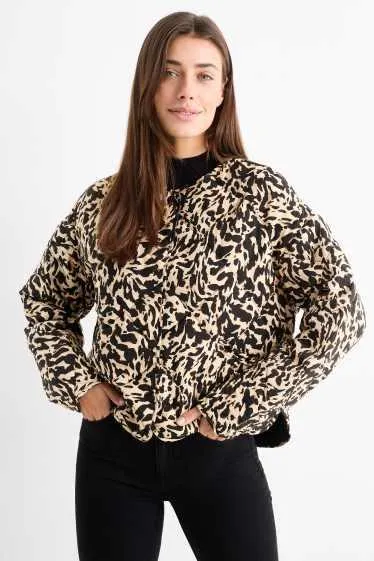 Quilted jacket - leopard print