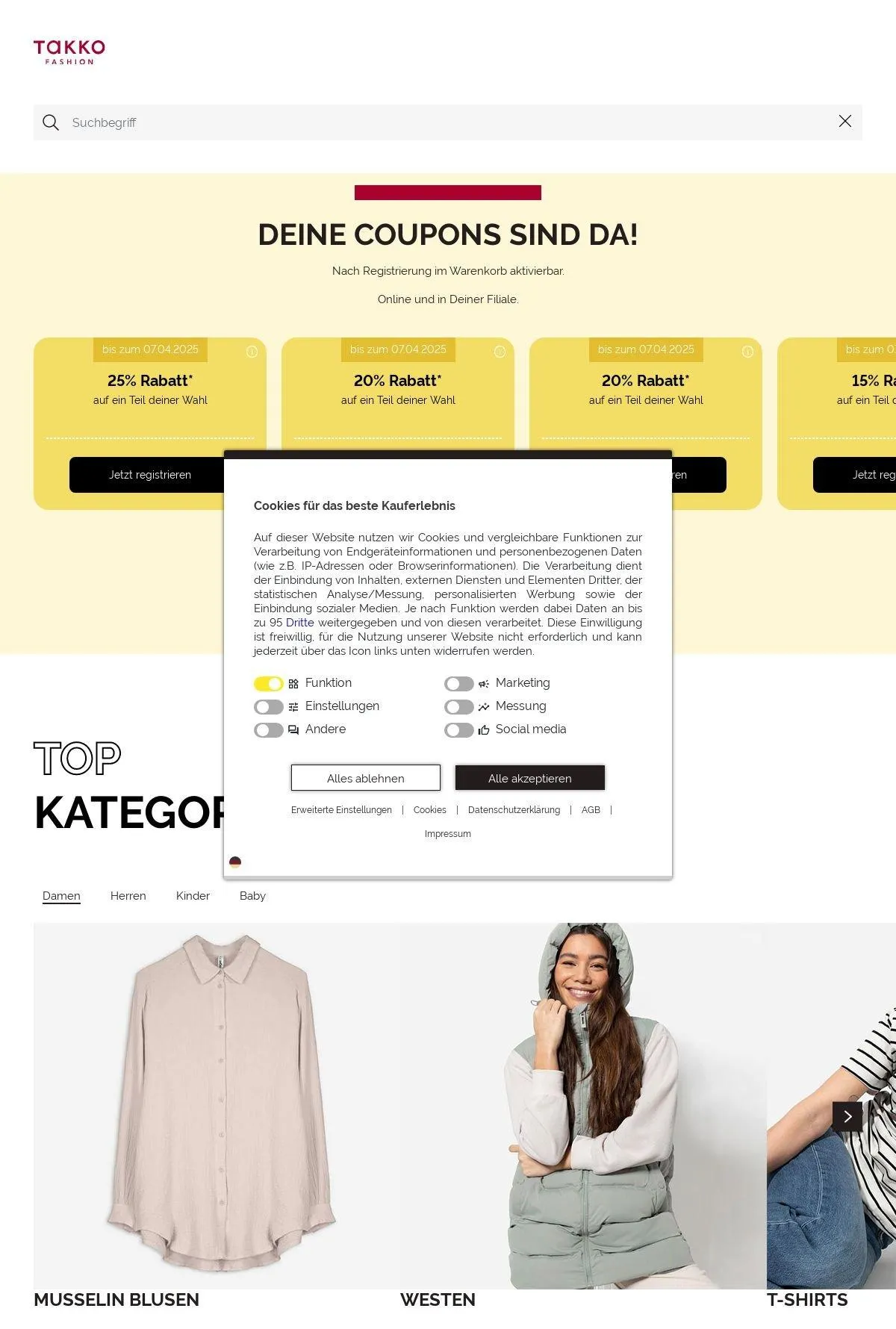 Takko Fashion Aktueller Prospekt von 31. März bis 6. April 2025 - Prospekt seite 1