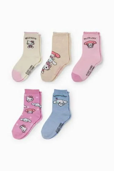 Multipack of 5 - Hello Kitty and Friends - socks with motif