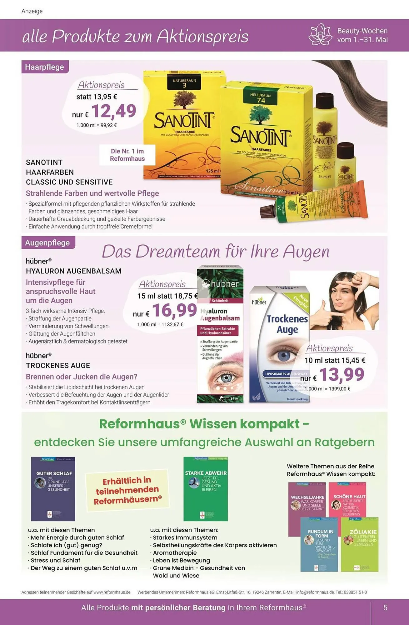 Reformhaus Prospekt von 22. Mai bis 31. Mai 2025 - Prospekt seite 5