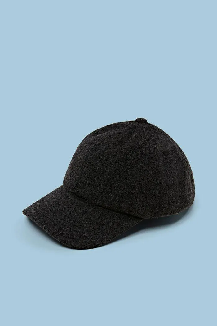 Gorra de béisbol en mezcla de lana y cachemira