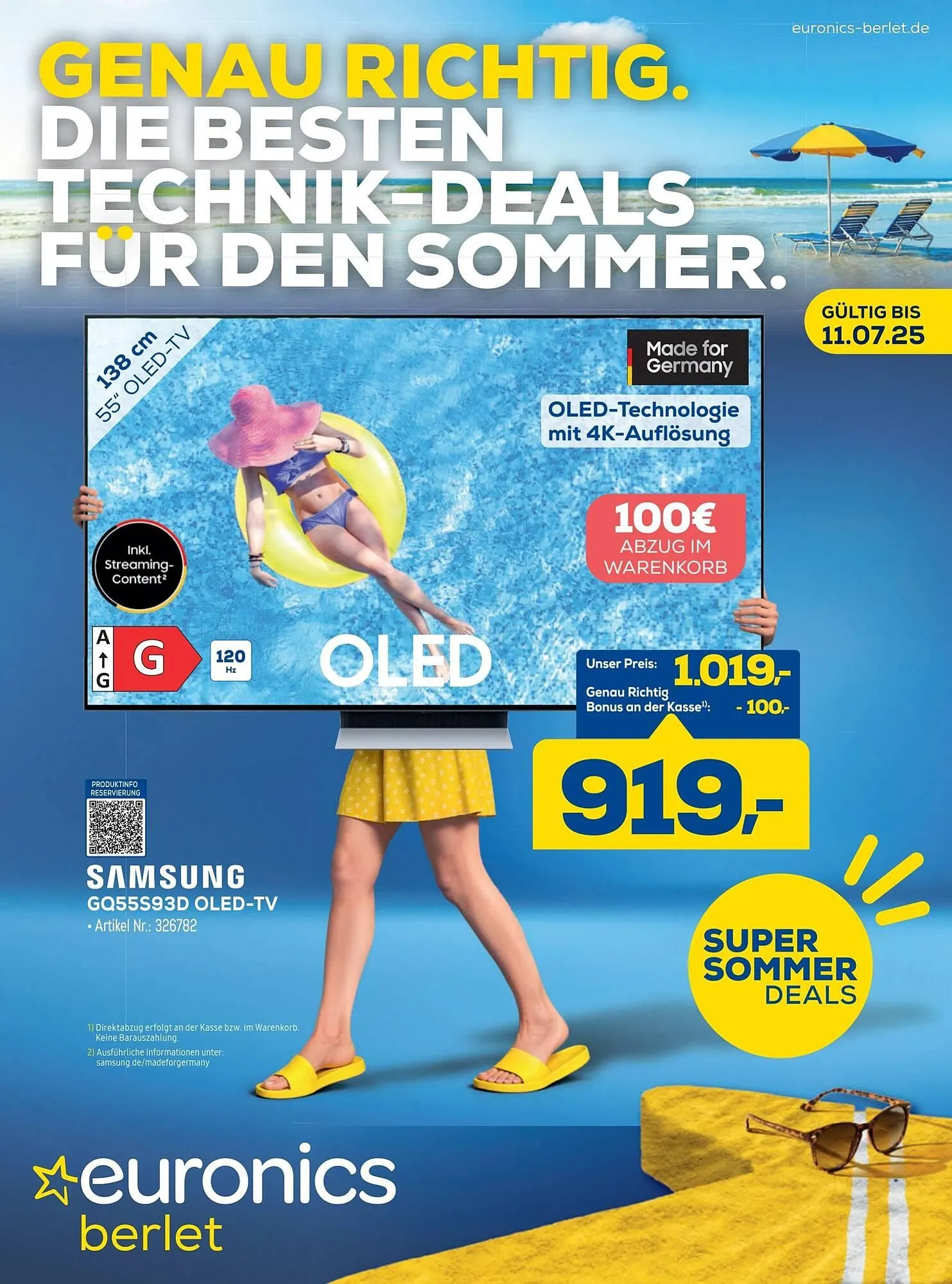 Euronics Berlet Prospekt von 3. Juli bis 12. Juli 2025 - Prospekt seite 1