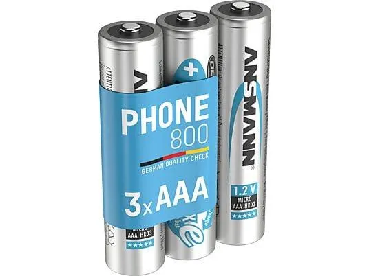 ANSMANN DECT NiMH AAA Micro Akku, Ni-MH, 1.2 Volt, 800 mAh