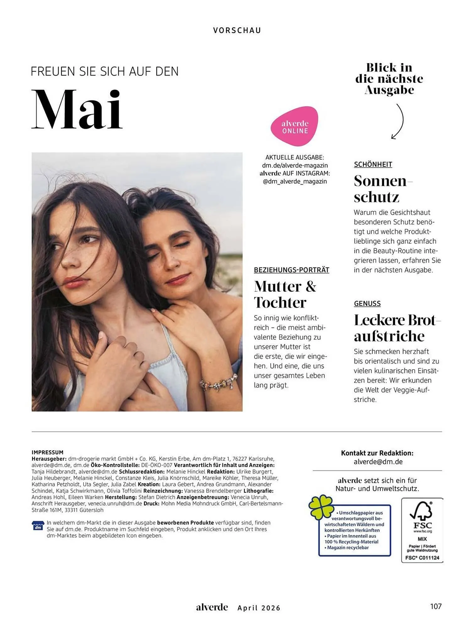 Dm drogerie Magazin von 1. April bis 30. April 2026 - Prospekt seite 107