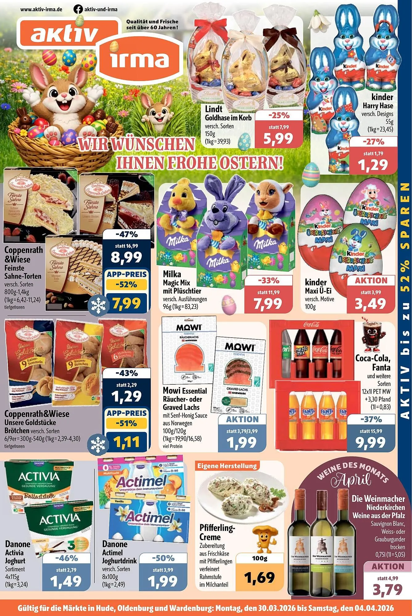 Aktiv Irma Prospekt von 30. März bis 4. April 2026 - Prospekt seite 1