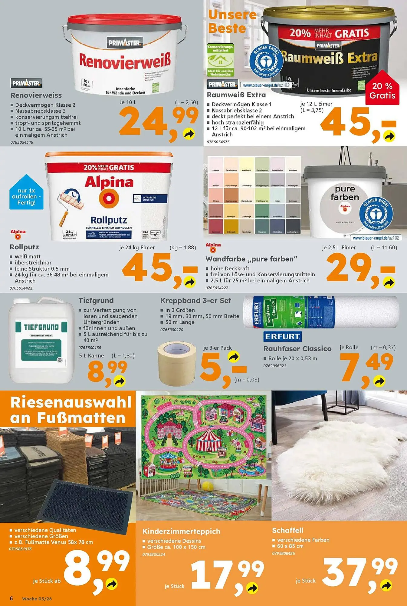 Globus Baumarkt Prospekt von 11. Januar bis 17. Januar 2026 - Prospekt seite 6