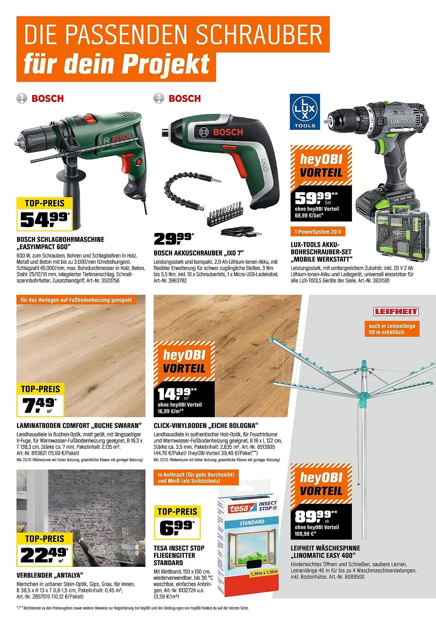 OBI Prospekt von 1. April bis 15. April 2025 - Prospekt seite 20