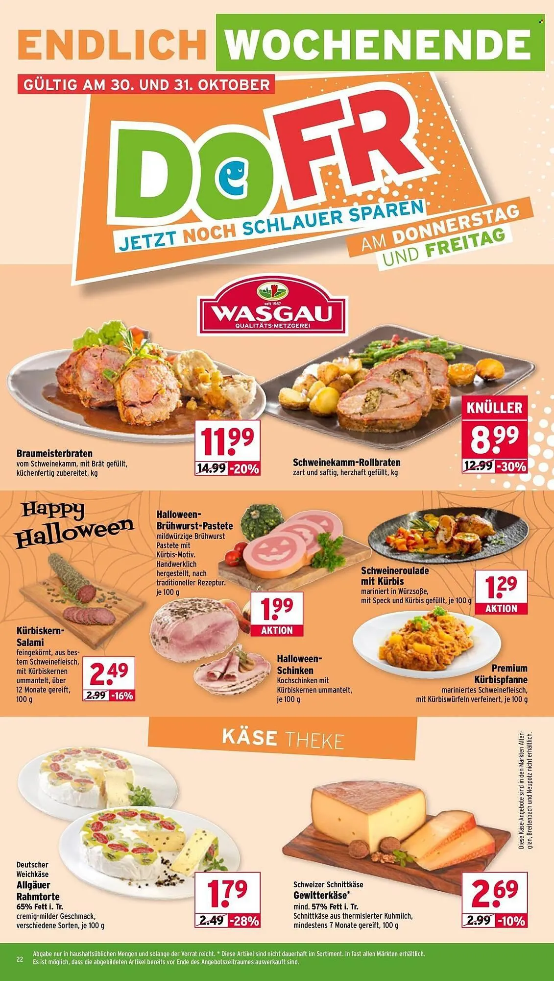 Wasgau Prospekt von 27. Oktober bis 3. November 2025 - Prospekt seite 22