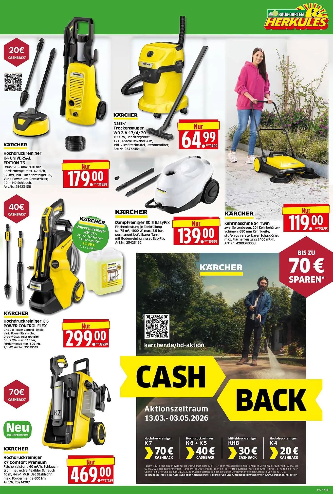 Herkules Baumarkt Prospekt von 16. März bis 21. März 2026 - Prospekt seite 13