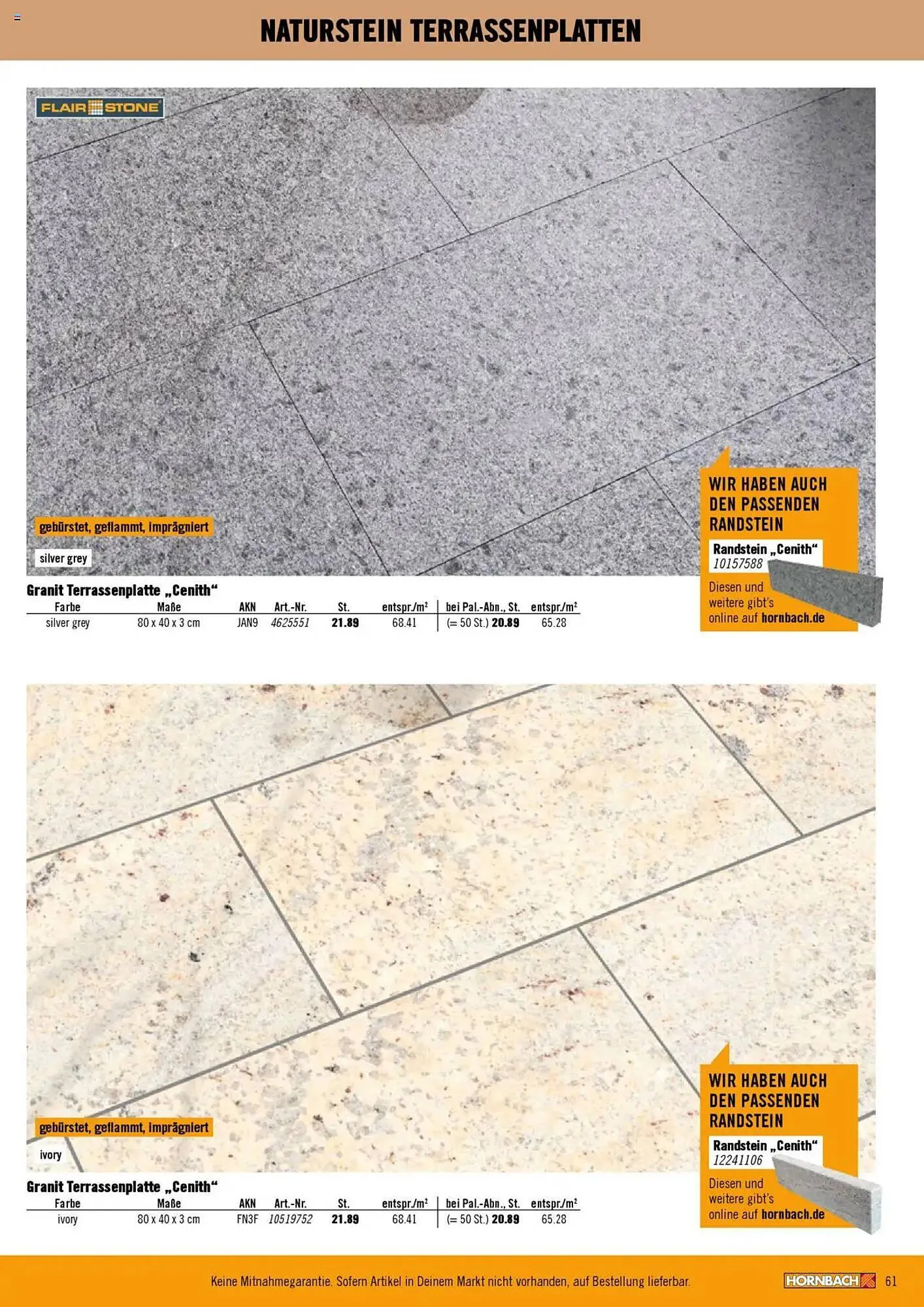 Hornbach Prospekt von 28. Februar bis 29. März 2025 - Prospekt seite 61