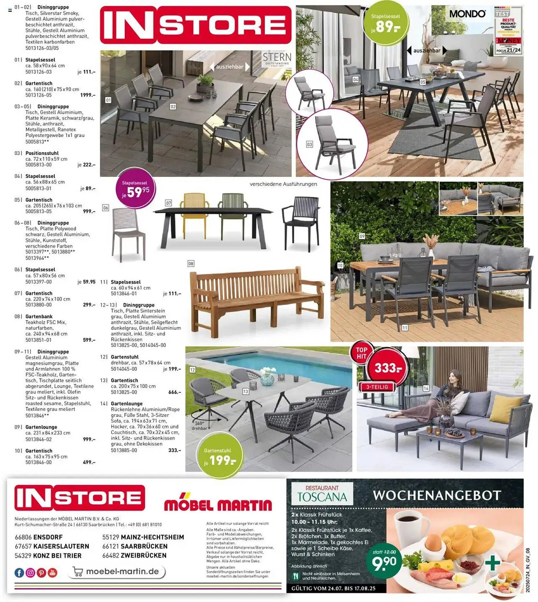 Möbel Martin Prospekt von 24. Juli bis 17. August 2025 - Prospekt seite 8
