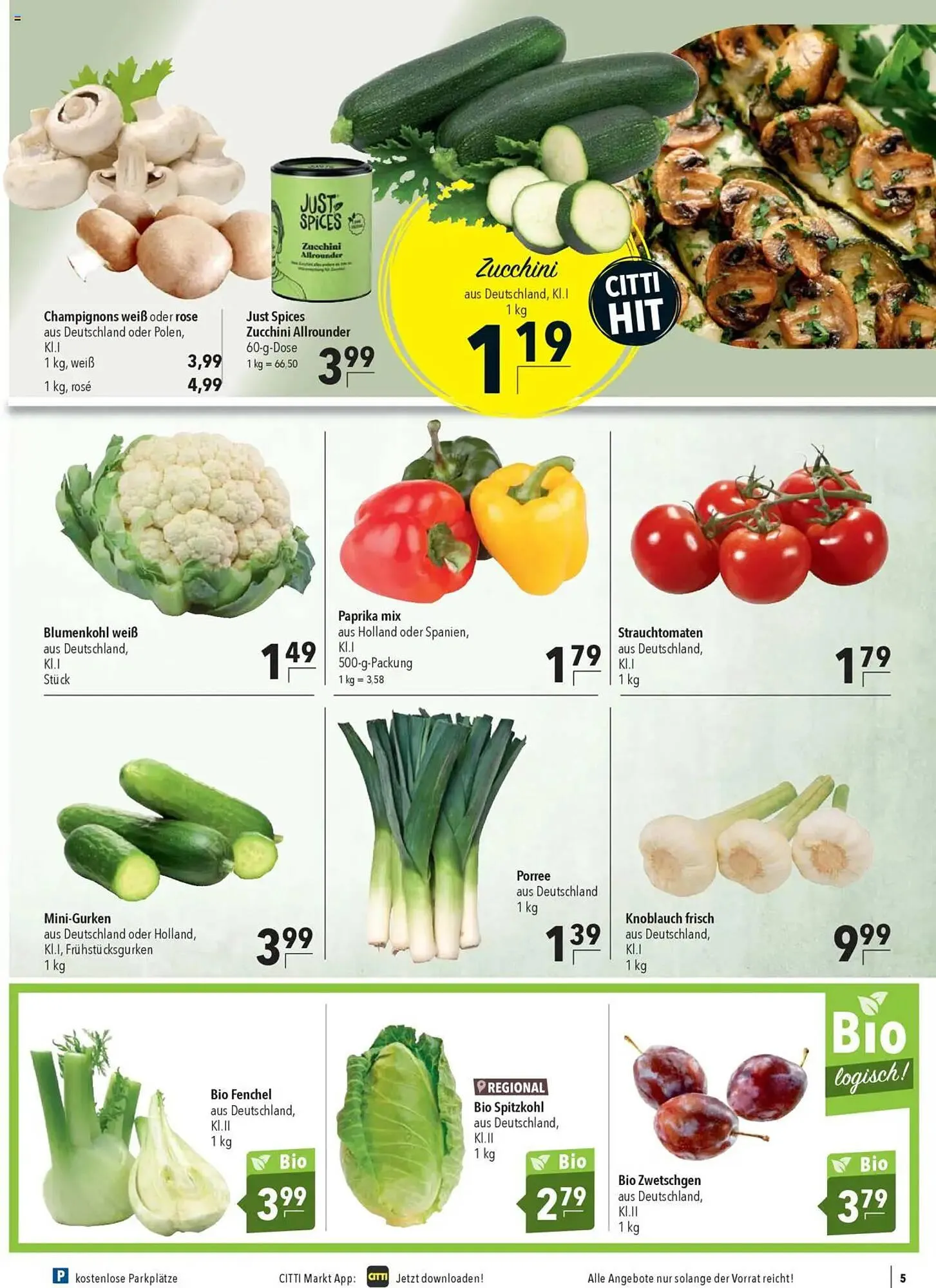 CITTI Markt Prospekt von 13. August bis 19. August 2025 - Prospekt seite 5