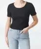 Rippshirt mit Stretchanteil Janina, cropped