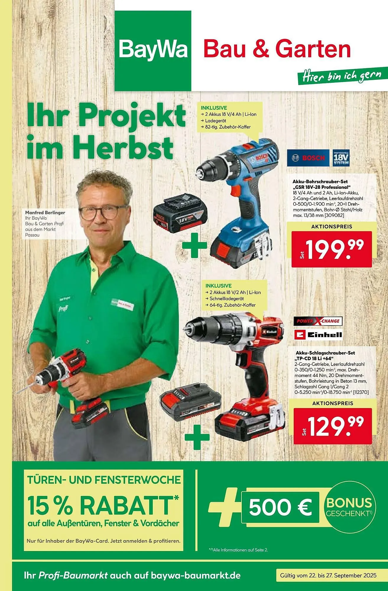 BayWa Prospekt von 22. September bis 28. September 2025 - Prospekt seite 1