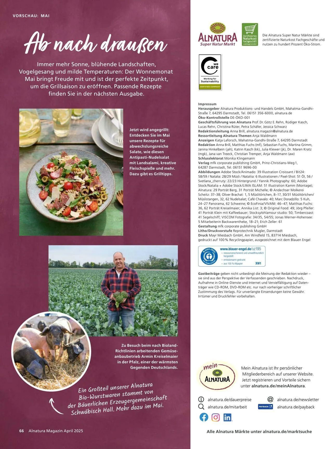 Alnatura von 1. April bis 30. April 2025 - Prospekt seite 66