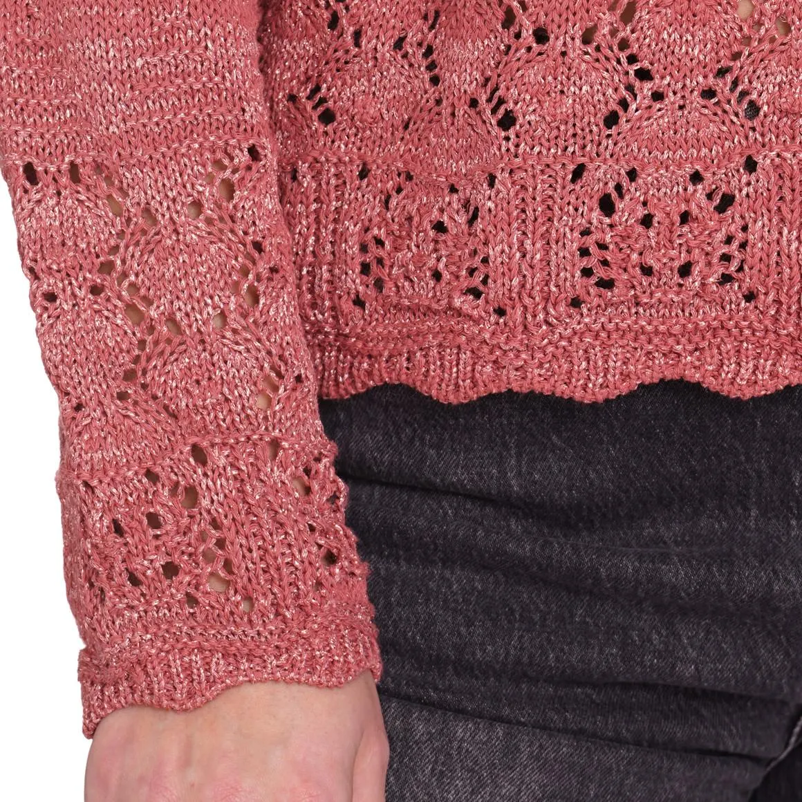 Damen Strickpullover mit Effektgarn