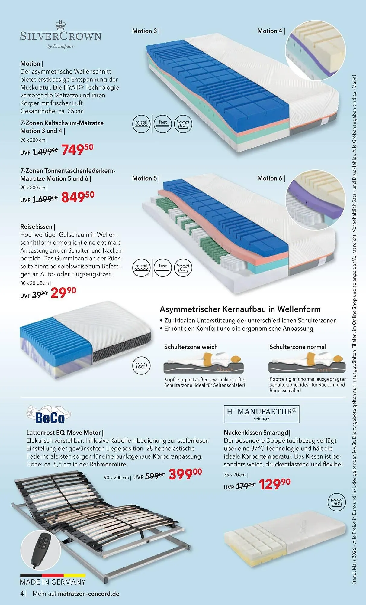 Matratzen Concord Prospekt von 25. März bis 28. April 2026 - Prospekt seite 4
