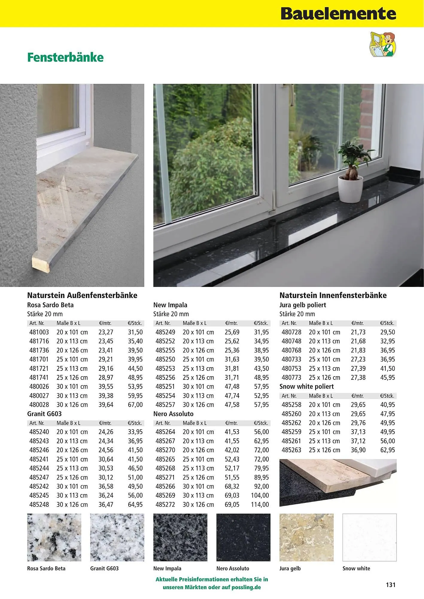 Holz Possling Prospekt von 1. April bis 31. Juli 2026 - Prospekt seite 131