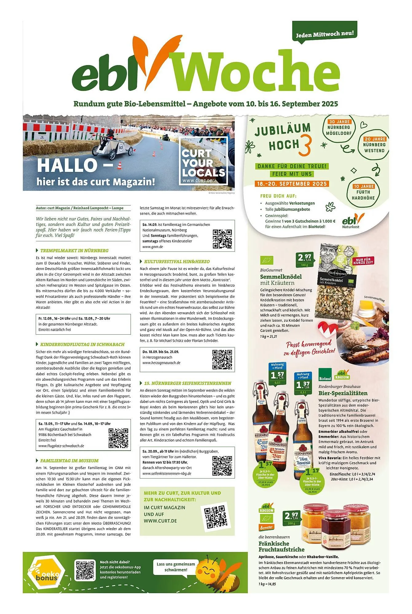 Ebl Naturkost Prospekt von 10. September bis 23. September 2025 - Prospekt seite 1