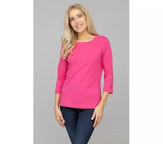 ANNI FOR FRIENDS Shirt, Asta 3/4 Arm Rundhalsausschnitt figurumspielend