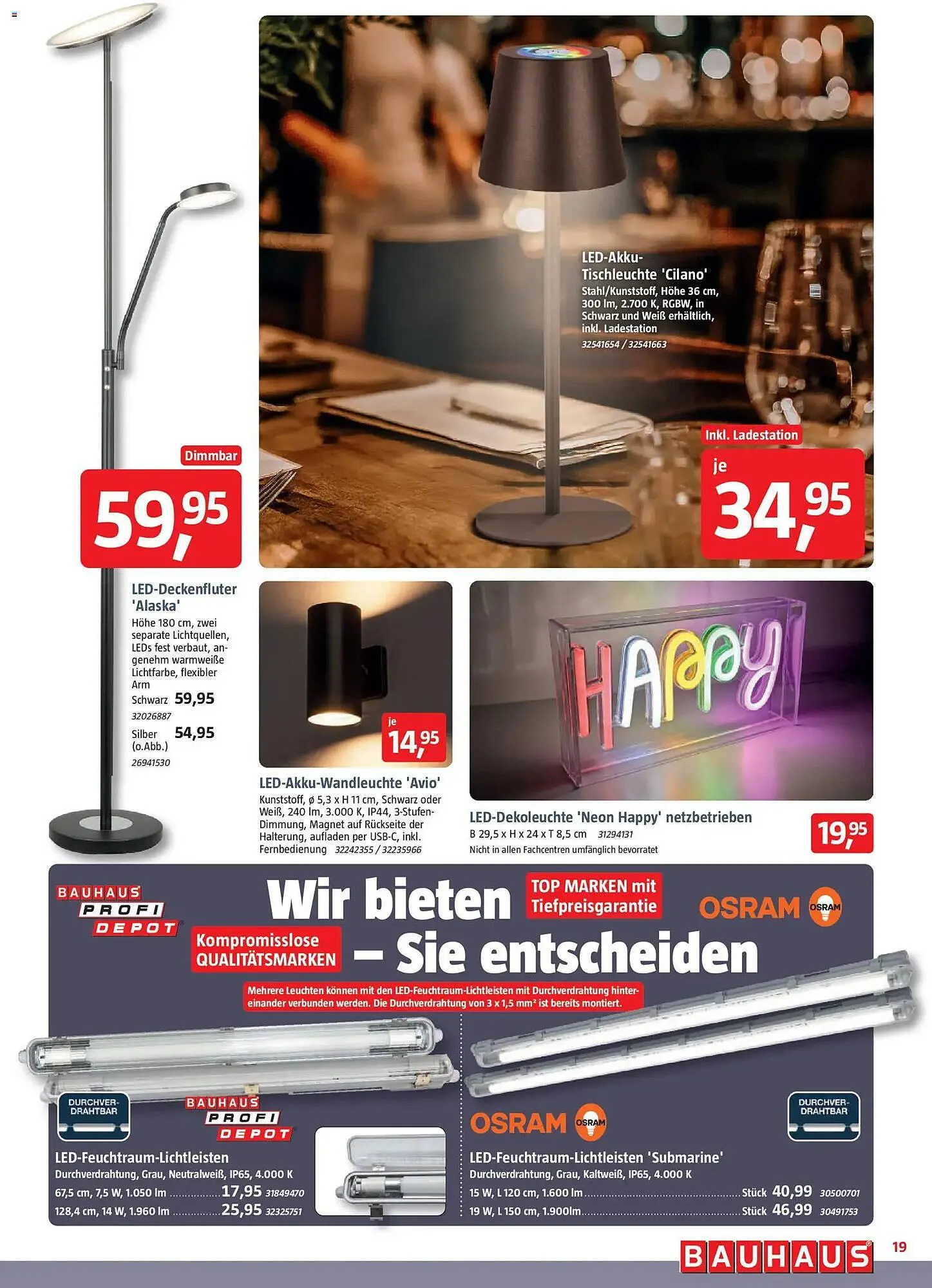 Bauhaus Prospekt von 29. November bis 3. Januar 2026 - Prospekt seite 19