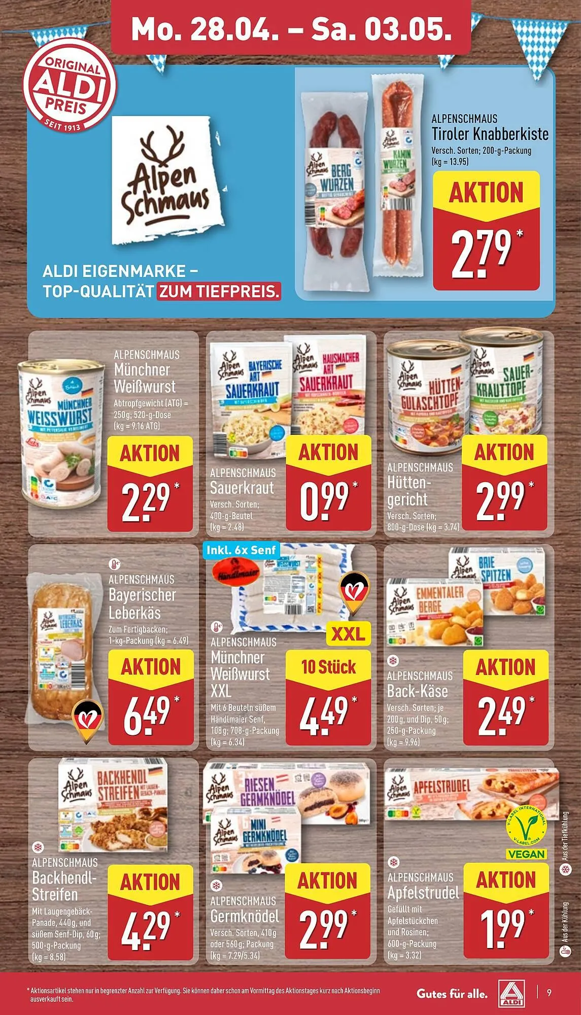 Aldi Nord Prospekt von 28. April bis 3. Mai 2025 - Prospekt seite 9