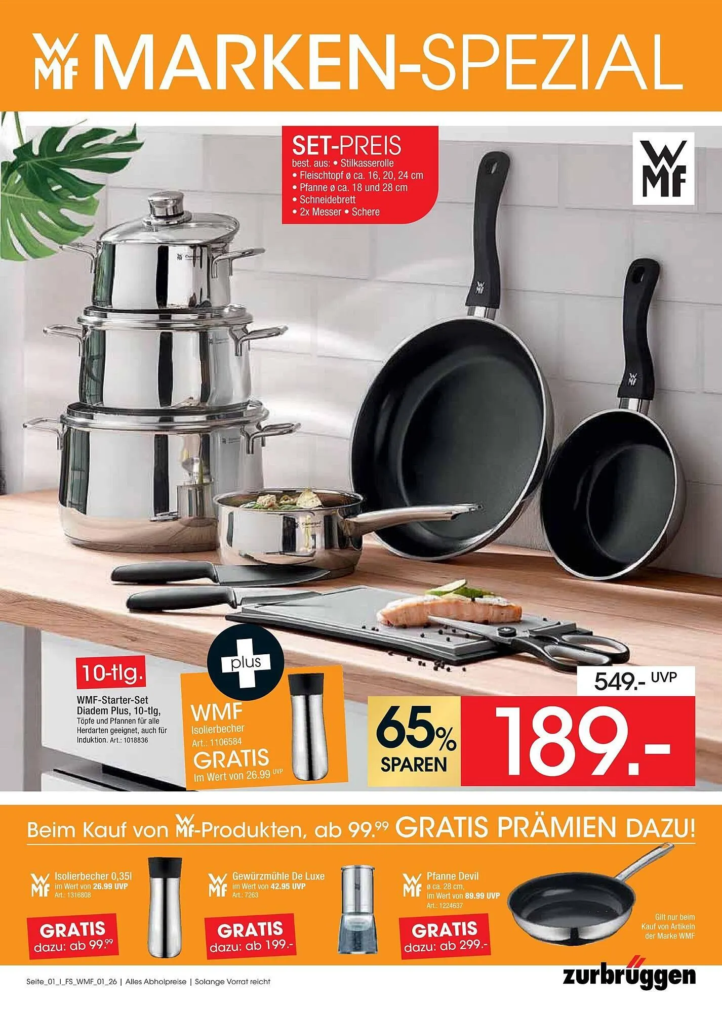 Zurbrüggen Prospekt von 16. März bis 27. April 2026 - Prospekt seite 1