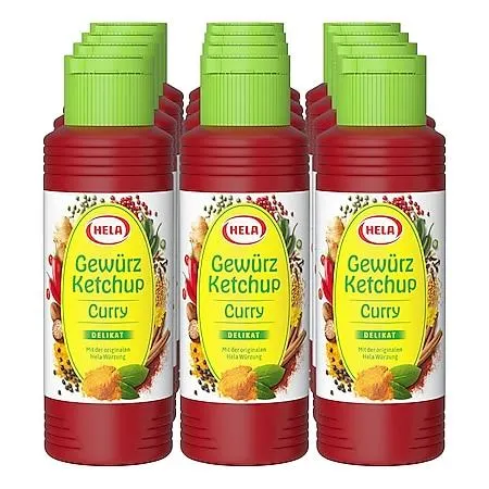 Hela Gewürz Ketchup Curry delikat 300ml, 12er Pack