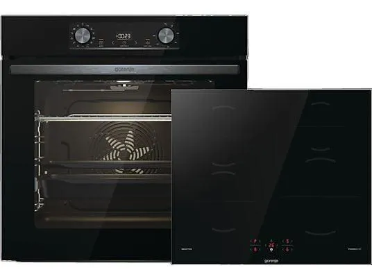 GORENJE BLACK INDUCTION SET 2 (BOS6737E06BG+GI6401BSC), Backofenset (Induktion, A, 77 l)