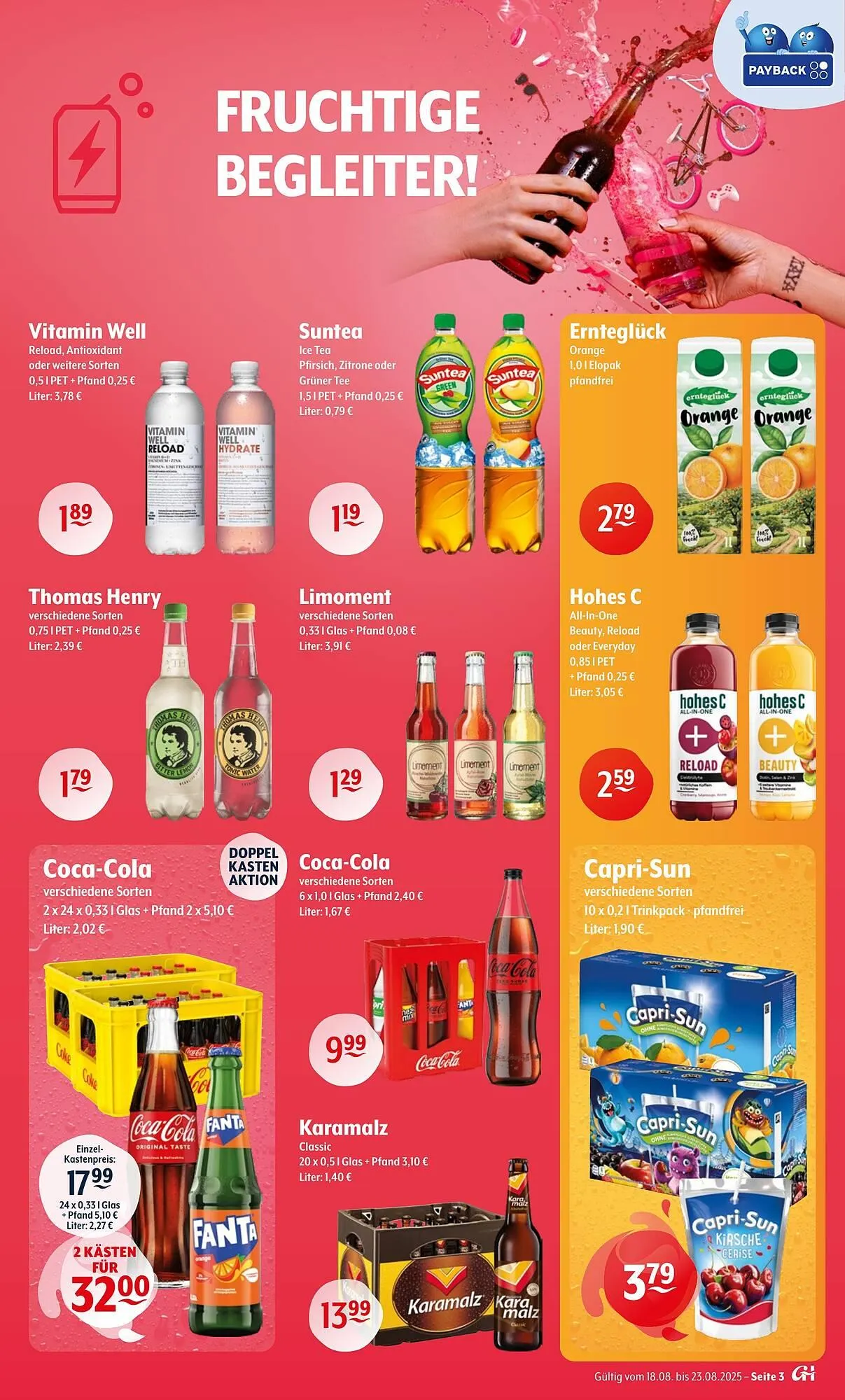 Getränke Hoffmann Prospekt von 18. August bis 23. August 2025 - Prospekt seite 3